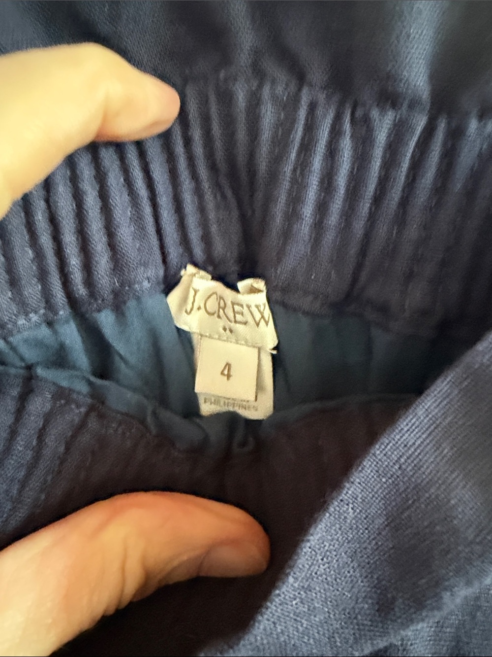J. Crew Classic Navy linen blend Skirt size 4 nwt - Picture 6 of 10